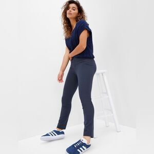 Gap Trousers Signature Ankle stretch Navy Dress Pants with Pockets 6